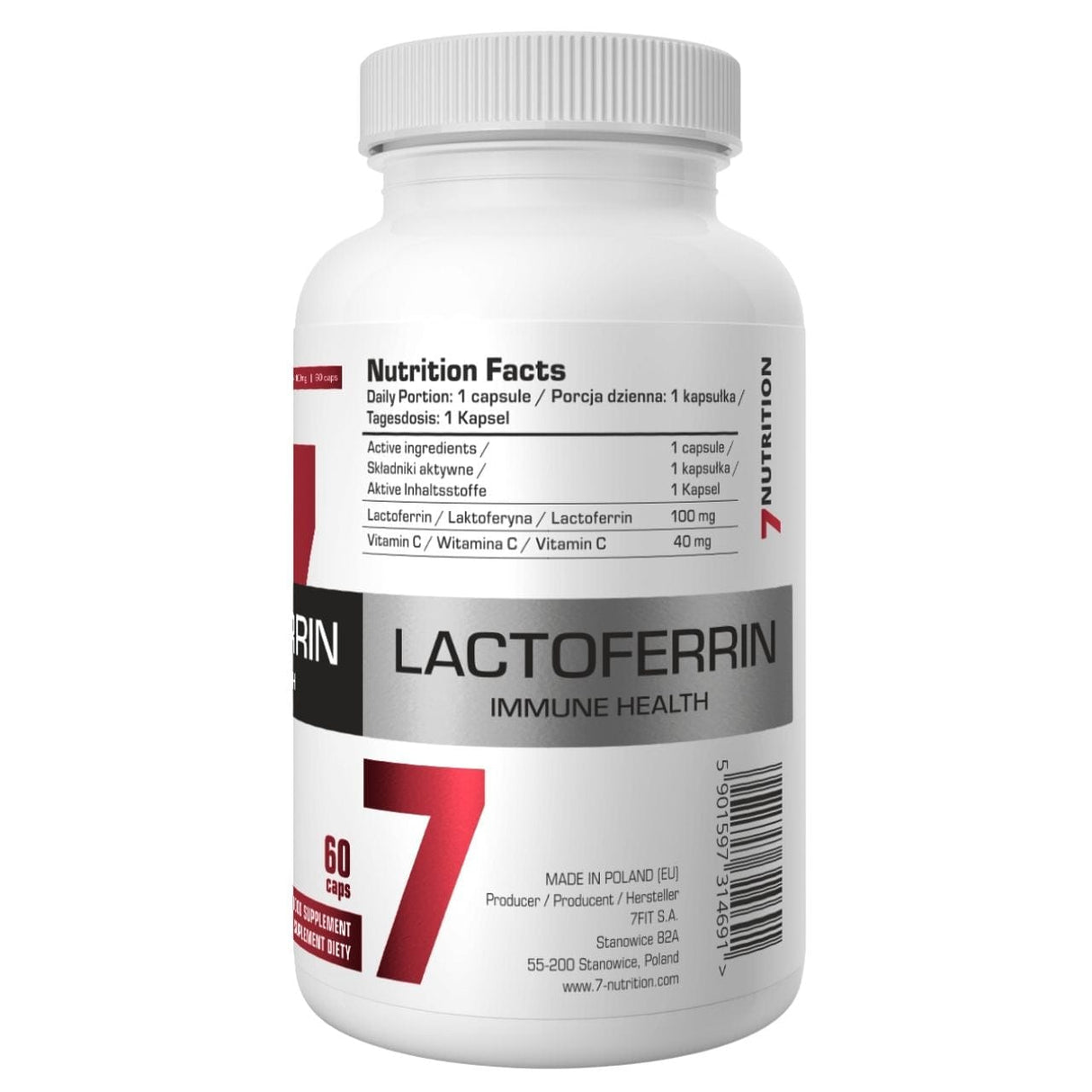 7Nutrition Lactoferrin 100 mg - 60 Capsules
