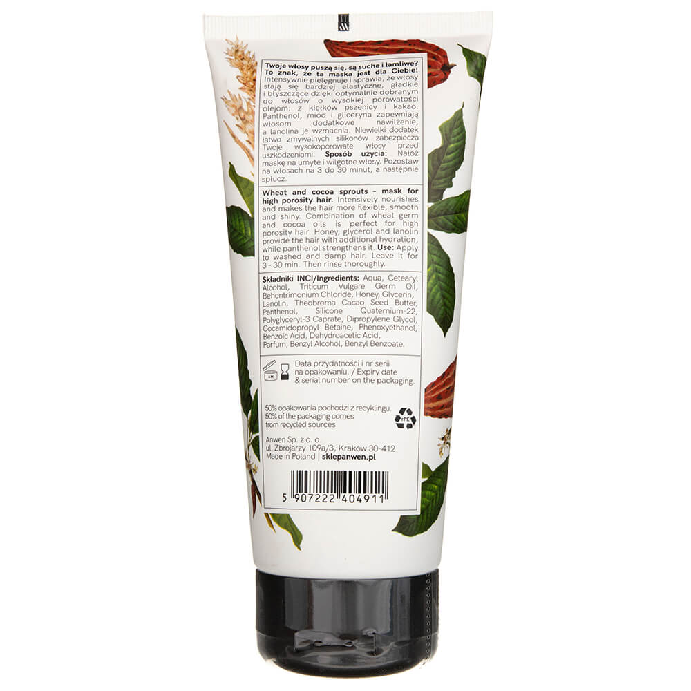 Anwen High-Performance Hair Mask Wheat Germ & Cocoa - 200 ml