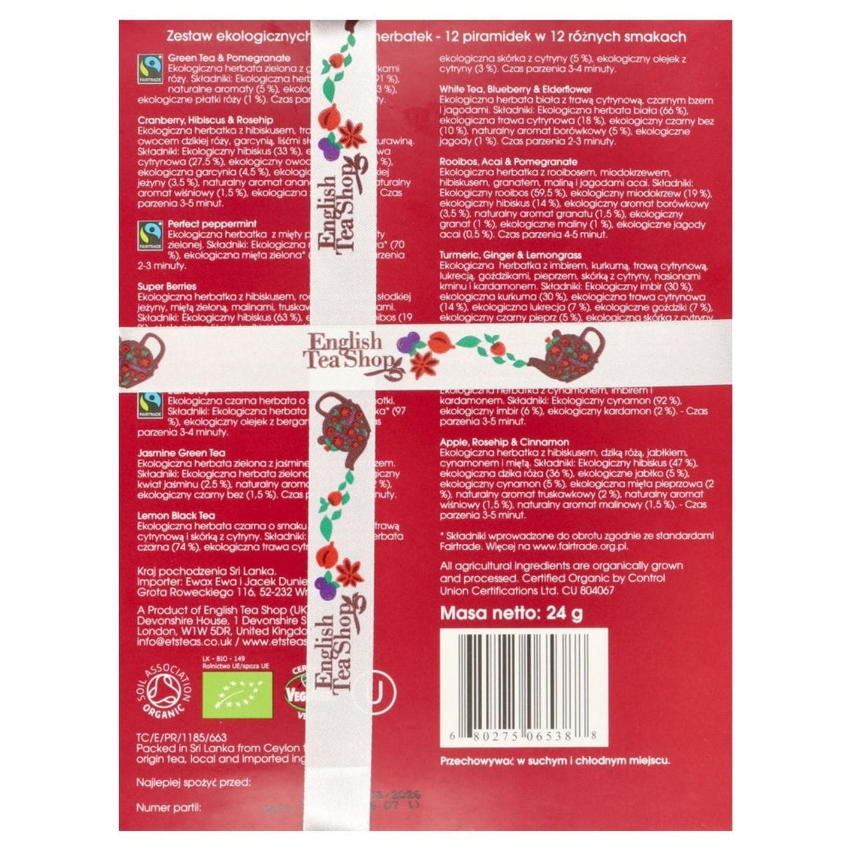 English Tea Shop Classic Tea Collection Red – 12 Sachets