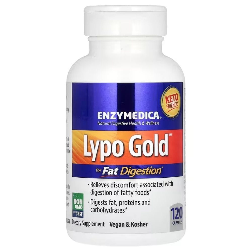 Enzymedica Lypo Gold, Digestive Enzymes - 120 Capsules
