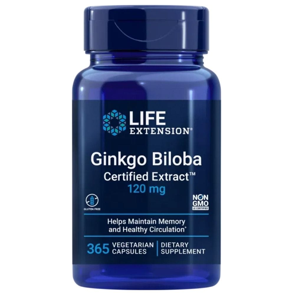 Life Extension Ginkgo Biloba Certified Extract™ 120 mg - 365 Capsules