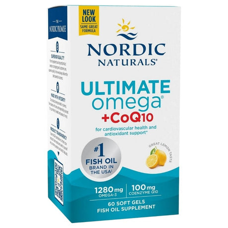 Nordic Naturals Ultimate Omega + CoQ10, Lemon - 60 Capsules