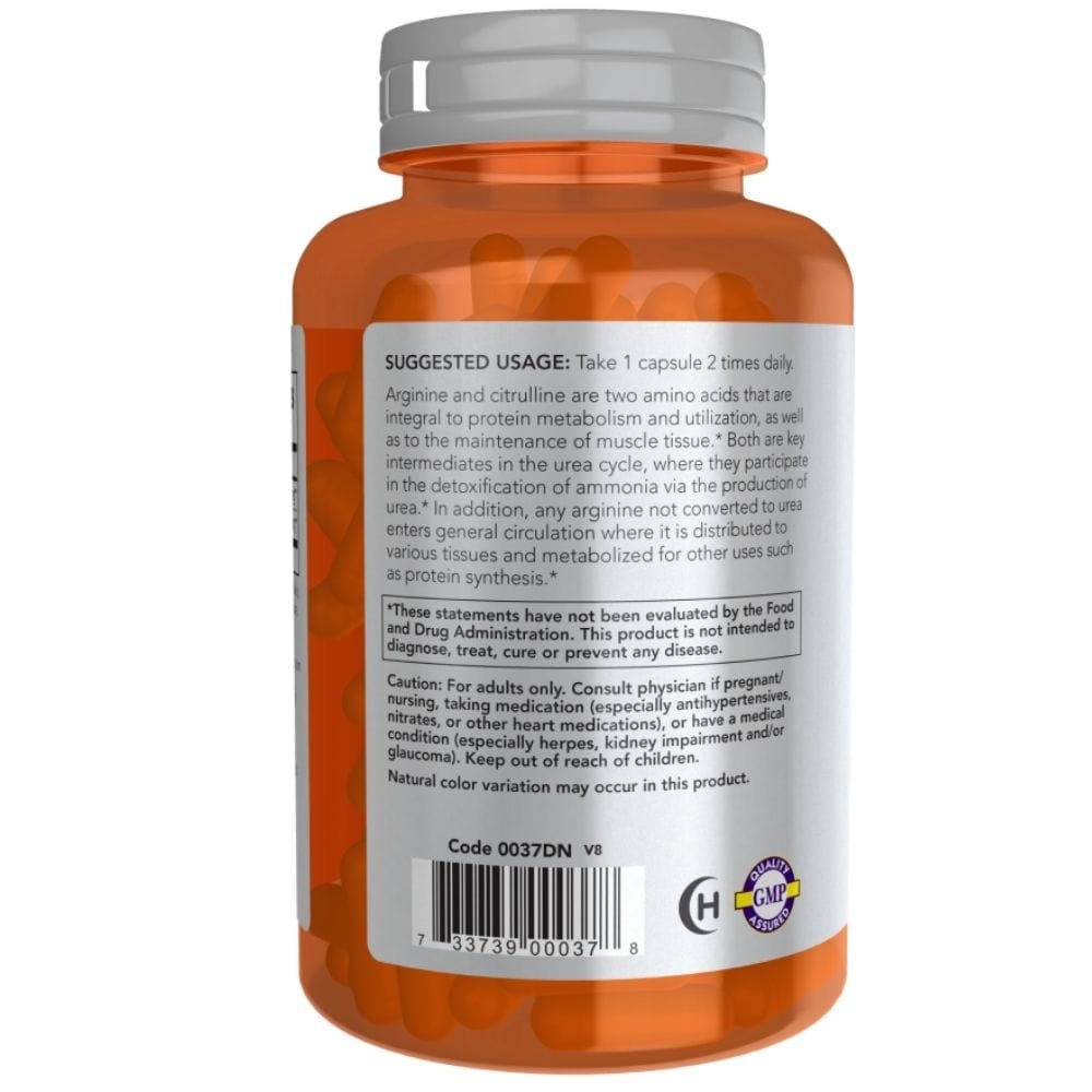 Now Foods Arginine & Citrulline - 120 Capsules