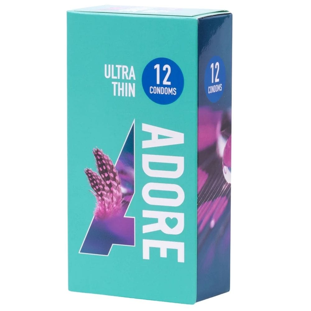 Pasante Adore Ultra Thin Condoms - 12 Pieces