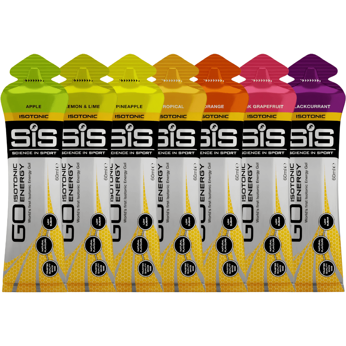 SIS GO Isotonic Energy Variety Pack, Mix Flavour - 7 x 60 ml