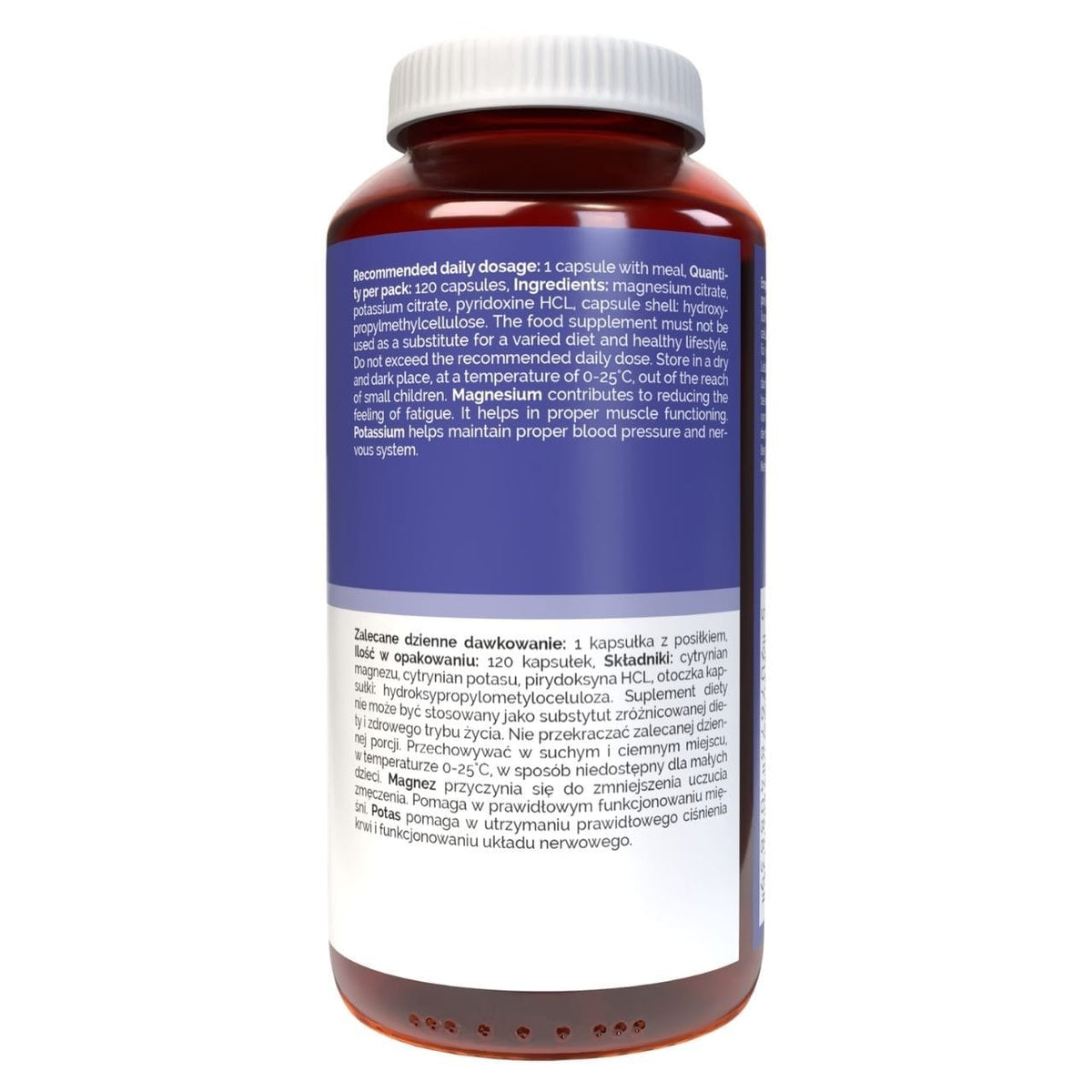 Vitaler's Magnesium 100 mg + Potassium 150 mg + Vitamin B6 6 mg - 120 Capsules