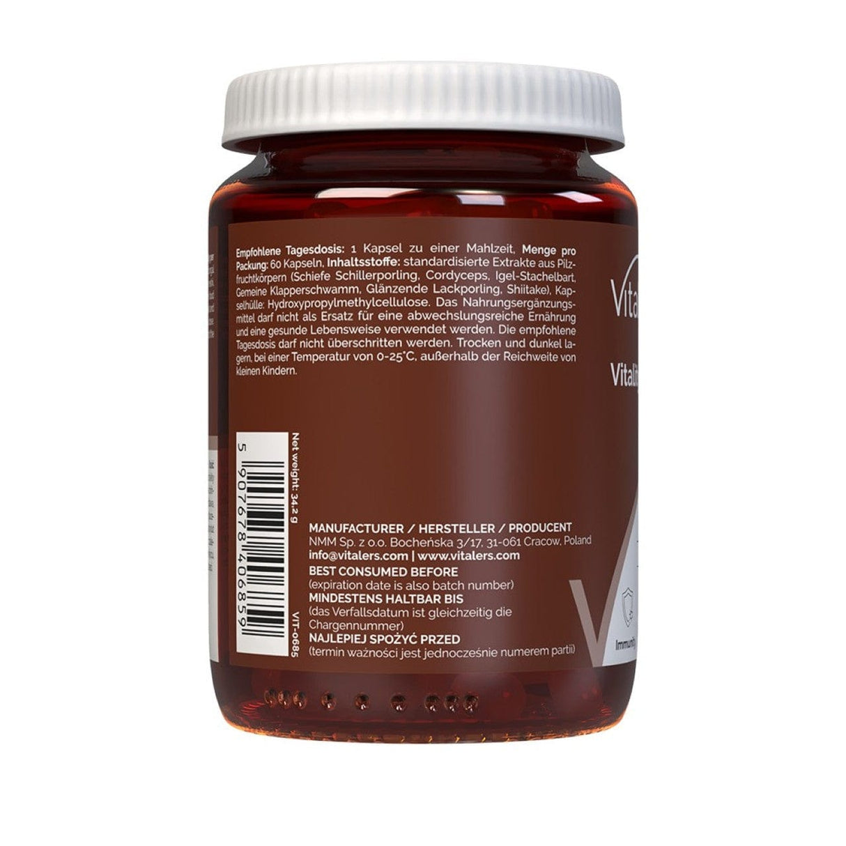 Vitaler's Vital Mushrooms - 60 Capsules