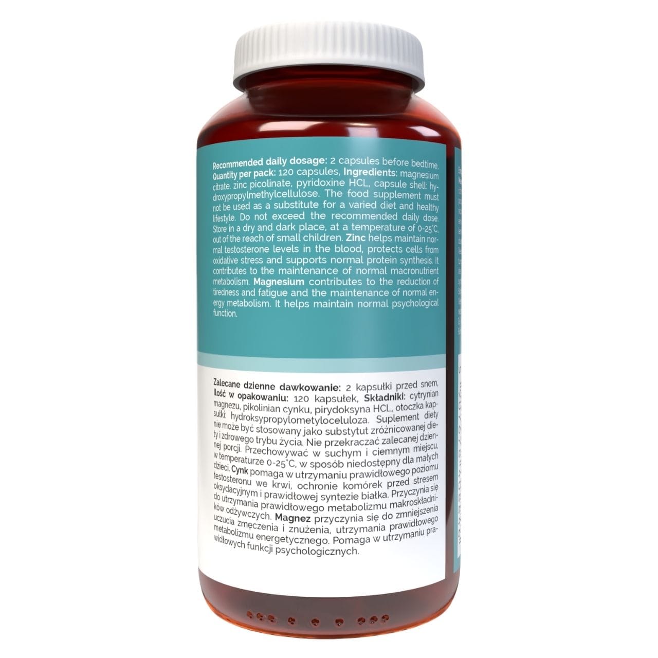 Vitaler's ZMB Mg + Zn+ B6 - 120 Capsules