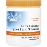 Doctor's Best Tīra 1. un 3. tipa kolagēna pulveris - 200 g