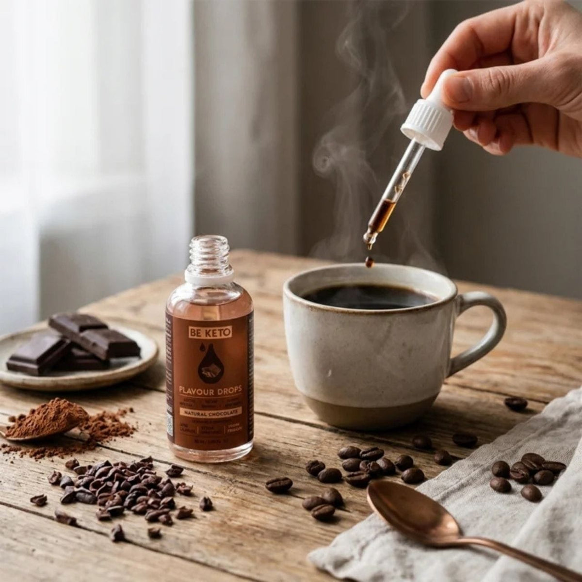 BeKeto Flavour Drops, Natural Chocolate - 50 ml