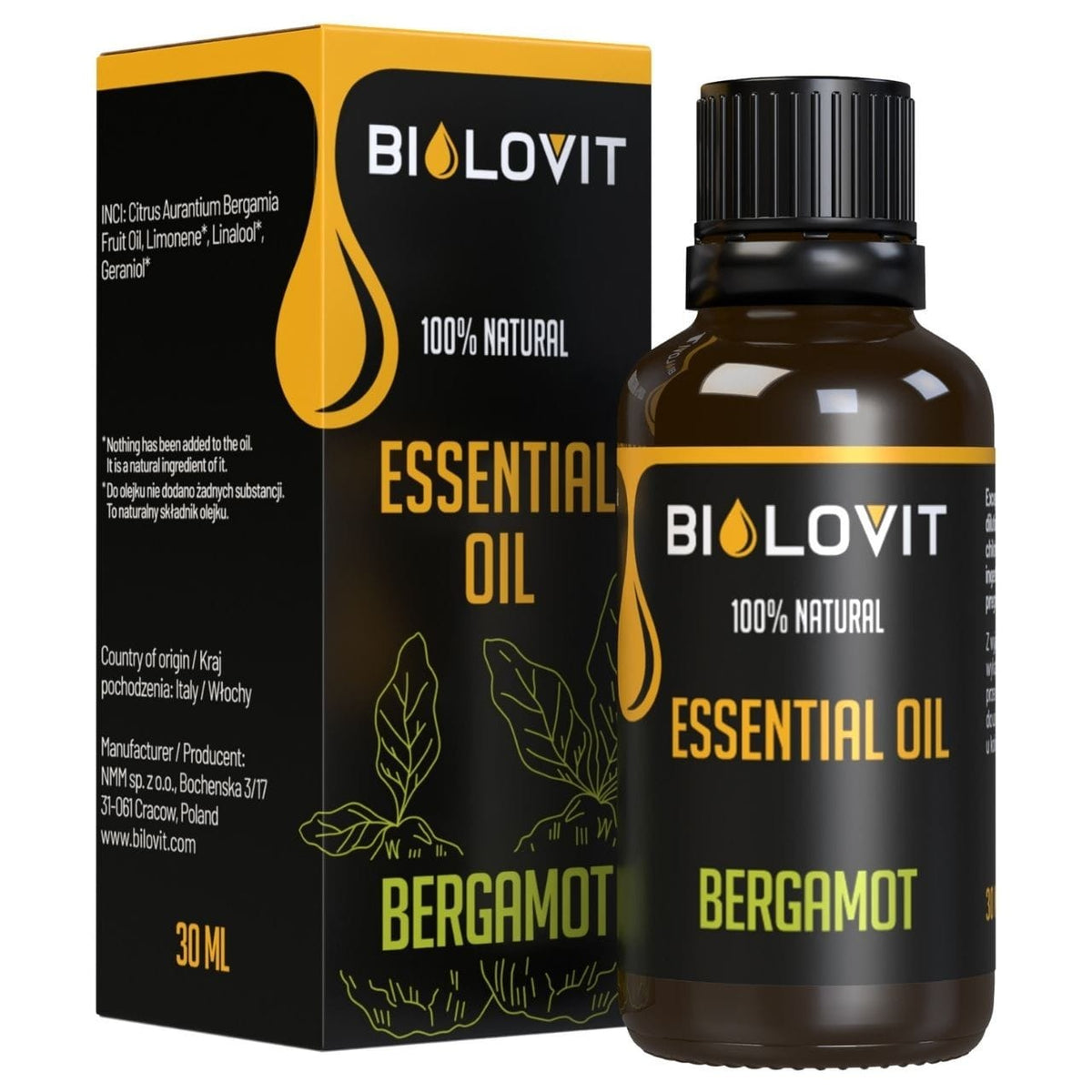 Bilovit Bergamot Essential Oil - 30 ml