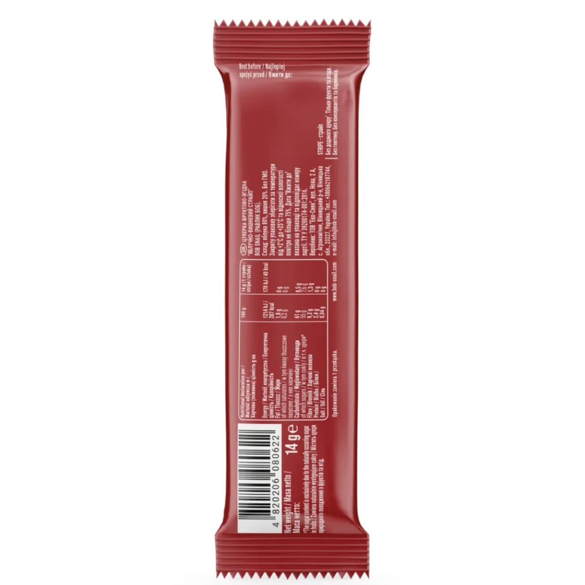 Bob Snail Fruit Strip, Apple-Cherry - 14 g