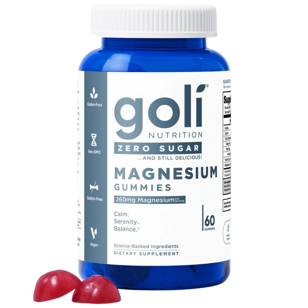 Goli Nutrition Zero Sugar Magnesium, Blueberry - 60 Gummies