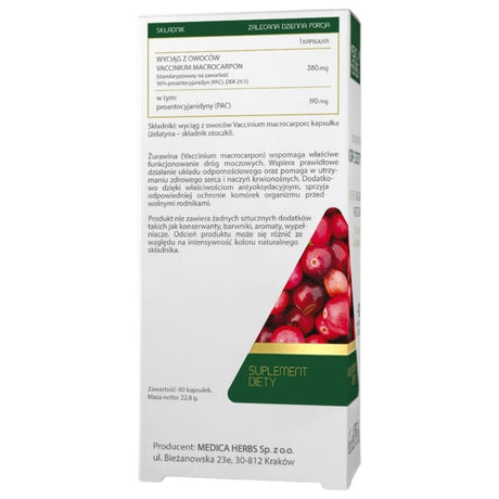 Medica Herbs Cranberry Forte 380 mg - 60 Capsules