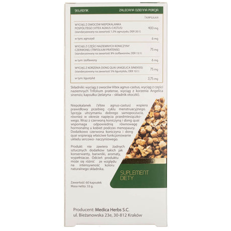 Medica Herbs Immaculate Red Clover Dong Quai  - 60 Capsules