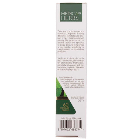 Medica Herbs Kudzu Root 600 mg - 60 Capsules