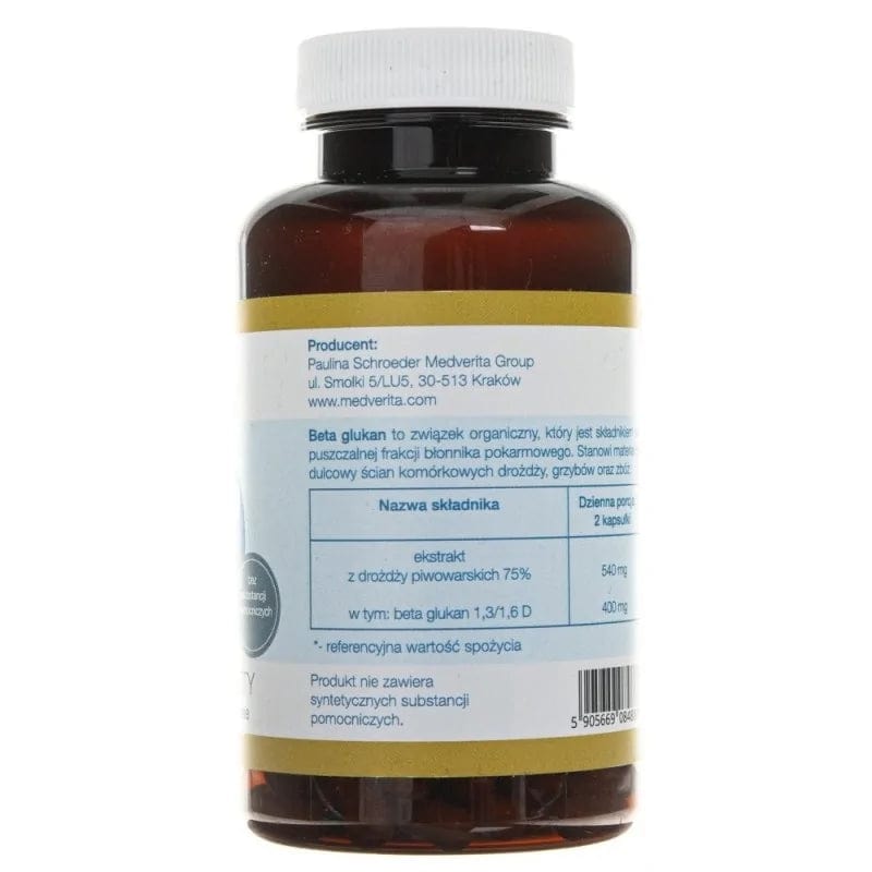 Medverita Beta Glucan 1.3/1.6 D 200 mg - 120 Capsules