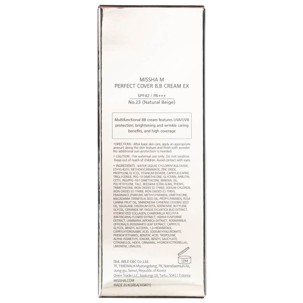 Missha M Perfect Cover B.B Cream SPF 42 PA+++ NO.23 Natural Beige KOR - 20 ml