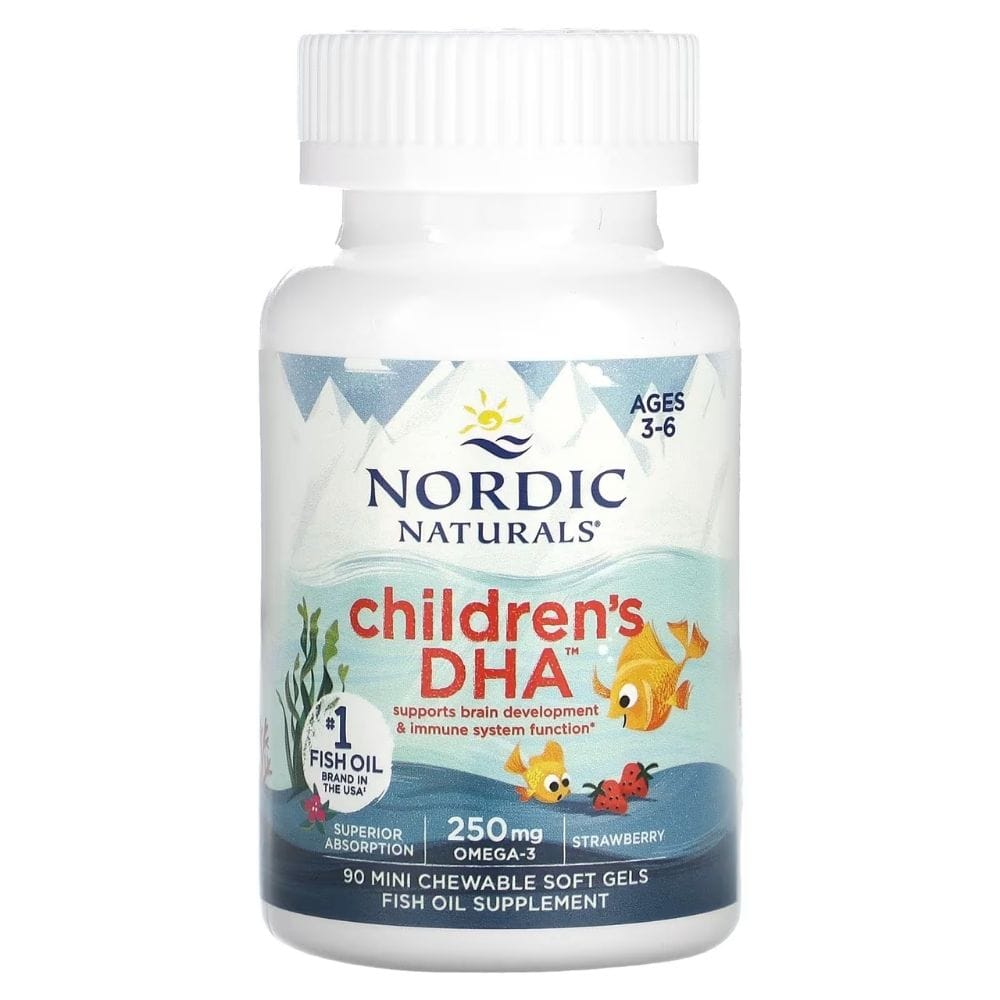Nordic Naturals Children's DHA 250 mg, Strawberry - 90 Mini Softgels