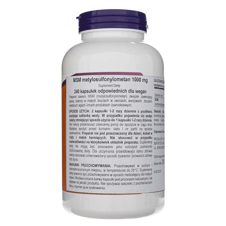 Now Foods MSM 1000 mg - 240 Veg Capsules