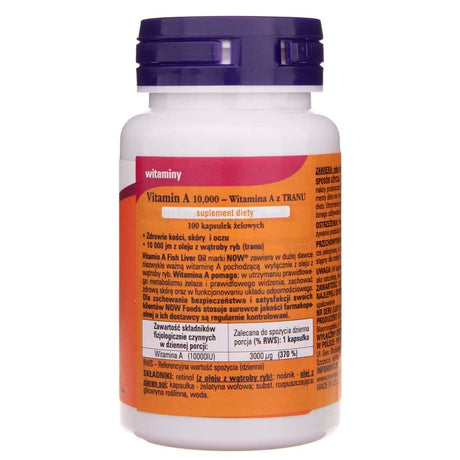 Now Foods Vitamin A 10000 IU - 100 Softgels