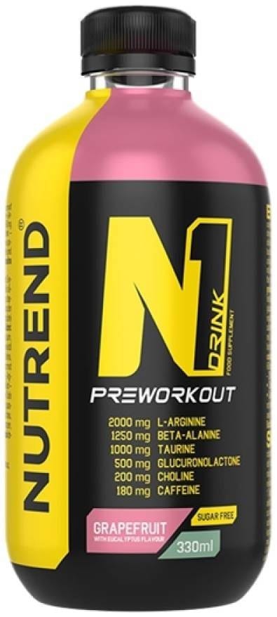 Nutrend N1 Drink Preworkout, Grapefruit & Eucalyptus - 330 ml