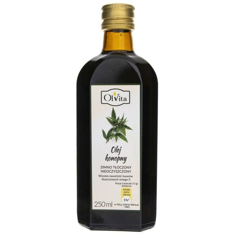 Olvita Cold-Pressed Hemp Oil Unpurified - 250 ml
