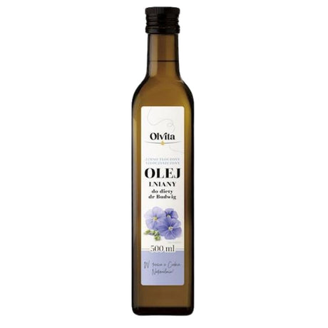 Olvita Cold-Pressed Linseed Oil for the Dr Budwig Diet Unpurified - 500 ml