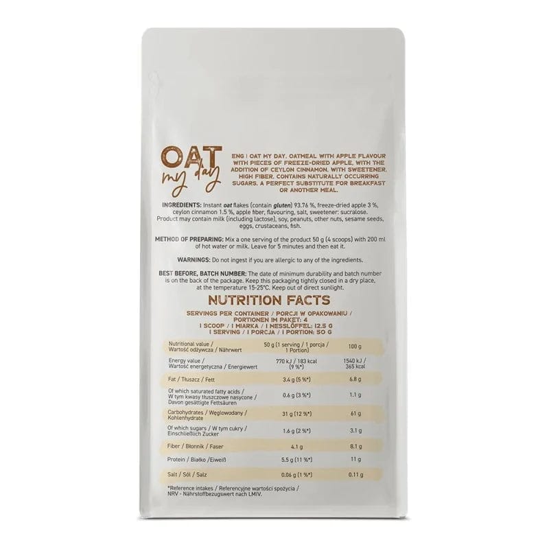 OstroVit Oat My Day, Apple & Cinnamon Oatmeal - 200 g