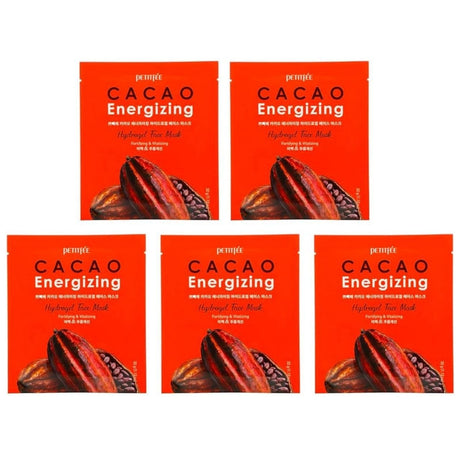 Petitfee Cacao Energising Hydrogel Mask with Cocoa Extract - 5 Pieces