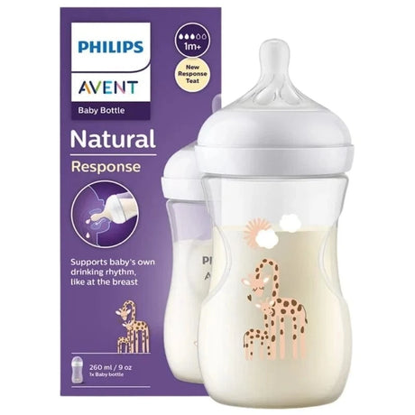 Philips Avent Responsive Baby Bottle Natural, Giraffe - 260 ml