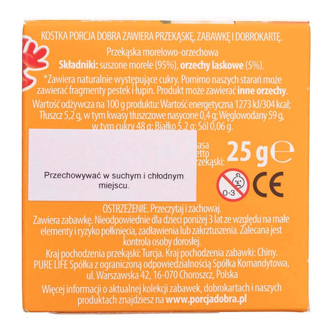 Porcja Dobra Surprise Cube, Apricot Hazelnuts - 25 g