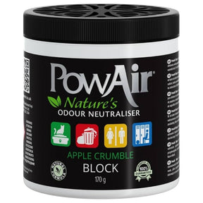 PowAir Block Odor Neutralizer, Apple Crumble - 170 g