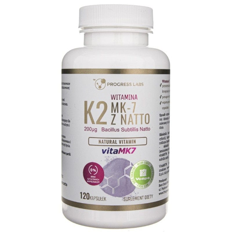 Progress Labs Vitamin K2 Vita-MK7 200 mcg - 120 Capsules