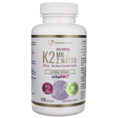 Progress Labs Vitamin K2 Vita-MK7 200 mcg - 120 Capsules