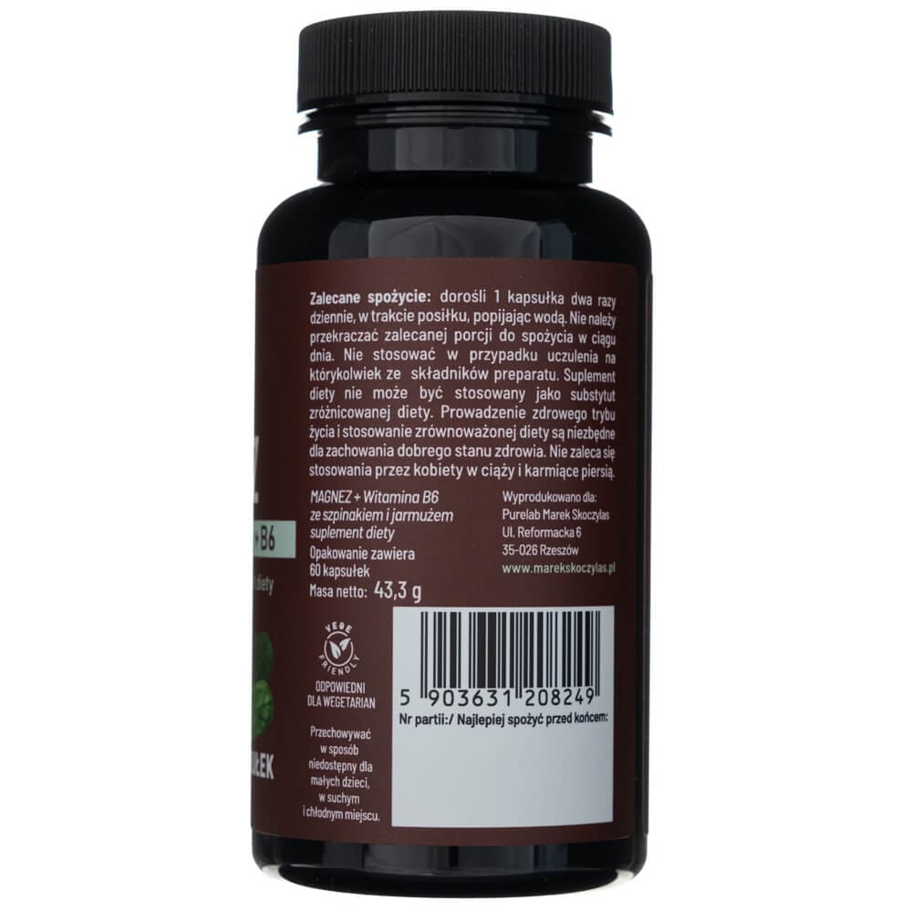 Skoczylas Magnesium 4 Forms (Spinach, Kale) - 60 Capsules