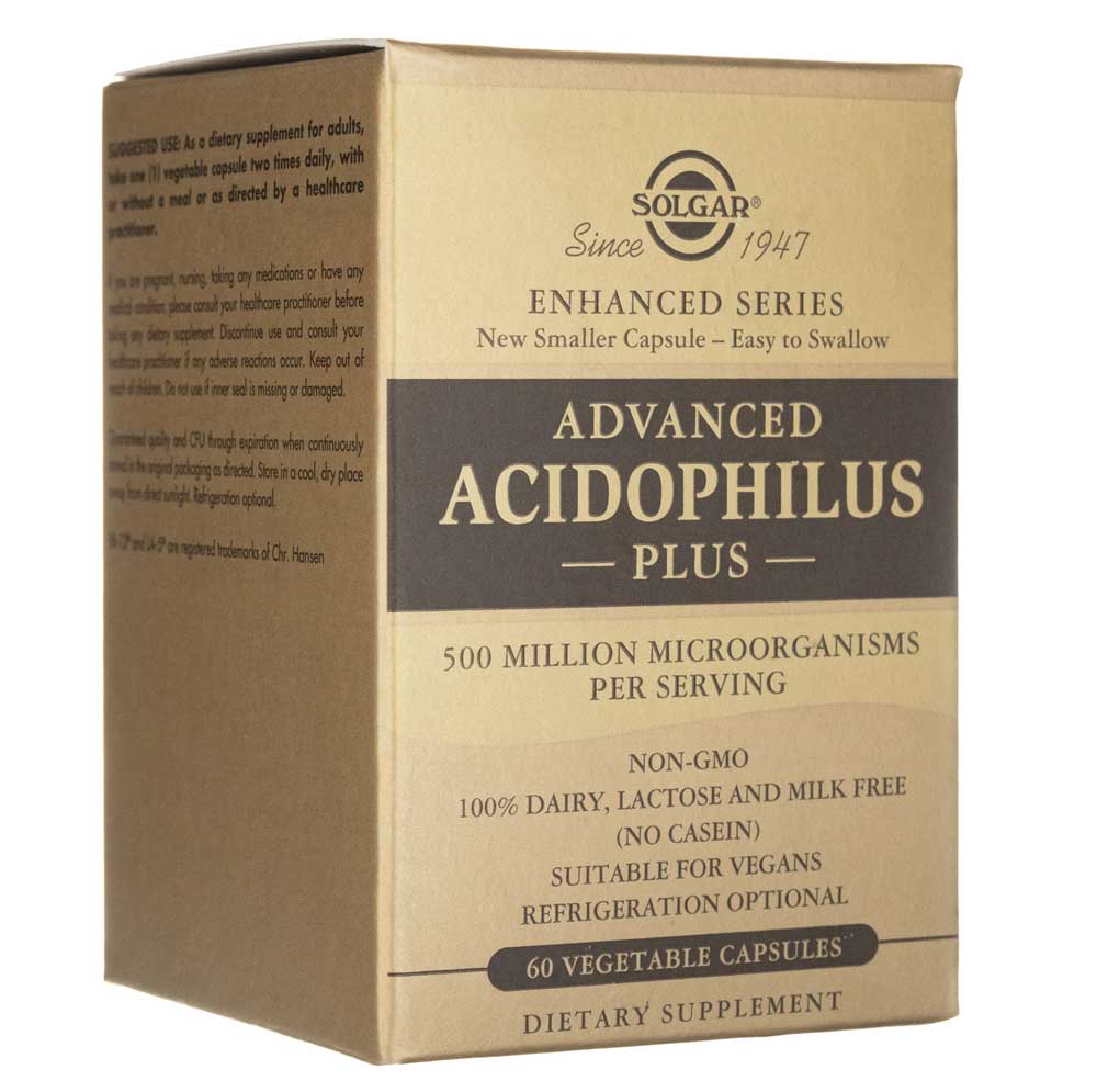 Solgar Advanced Acidophilus Plus - 60 Veg Capsules