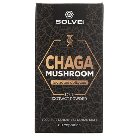 Solve Labs Chaga Mushroom Inonotus Obliquus - 60 Capsules