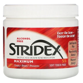 Stridex Maximum Strength Pads for Acne-Prone Skin - 55 Pieces