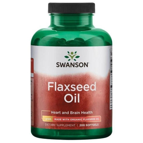 Swanson Flaxseed Oil 1000 mg - 200 Capsules