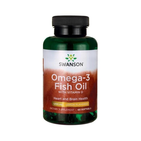 Swanson Omega-3 Fish Oil with Vitamin D - 60 Capsules