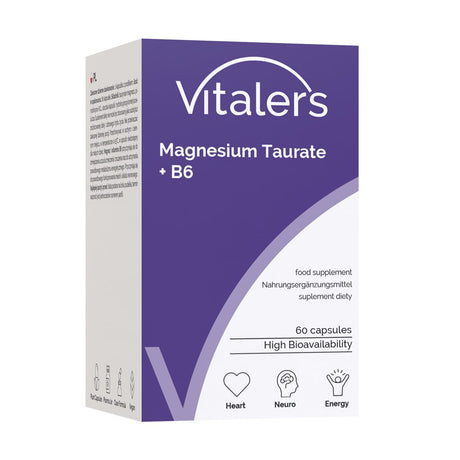 Vitaler's Magnesium Taurate 600 mg + Vitamin B6 6 mg - 60 Capsules