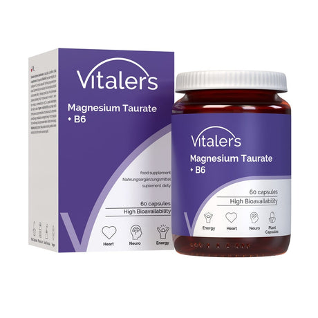 Vitaler's Magnesium Taurate 600 mg + Vitamin B6 6 mg - 60 Capsules