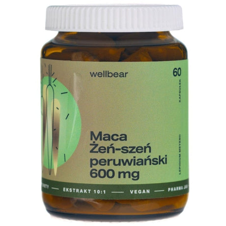 Wellbear Maca 600 mg - 60 Capsules